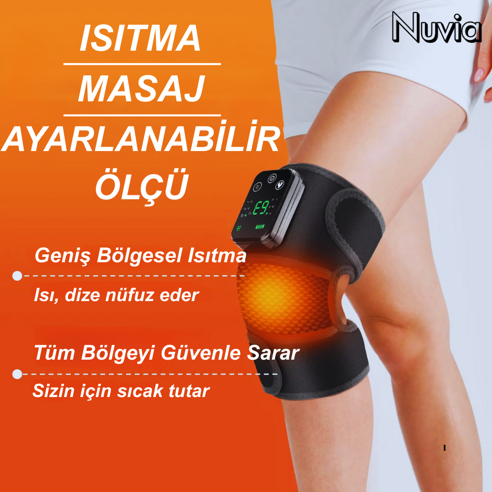 Nuvia® Elektrikli Isıtmalı Titreşimli Diz ve Omuz Masaj Aleti