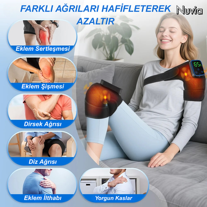 Nuvia® Elektrikli Isıtmalı Titreşimli Diz ve Omuz Masaj Aleti