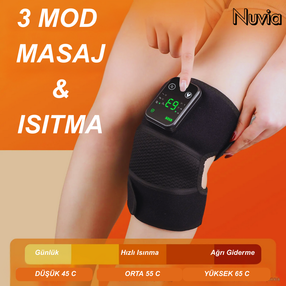 Nuvia® Elektrikli Isıtmalı Titreşimli Diz ve Omuz Masaj Aleti