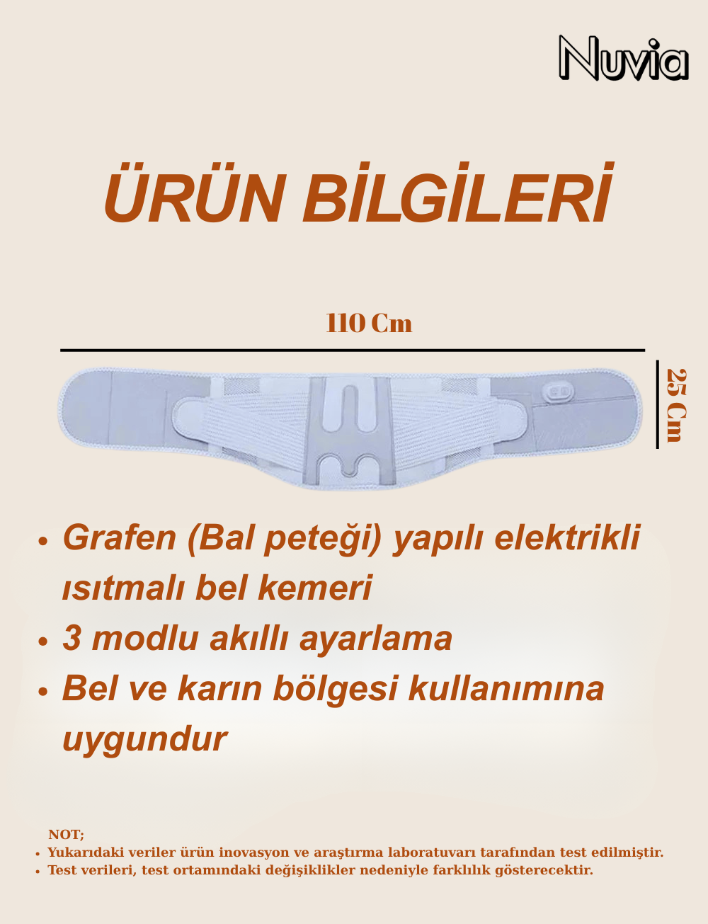 Nuvia® Elektrikli Isıtmalı Titreşimli Bel Masaj Kemeri