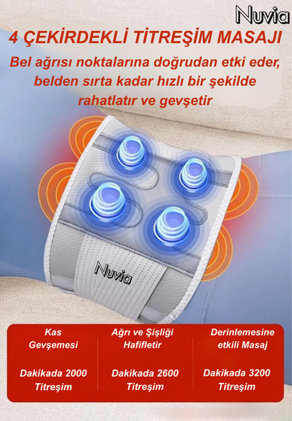Nuvia® Elektrikli Isıtmalı Titreşimli Bel Masaj Kemeri